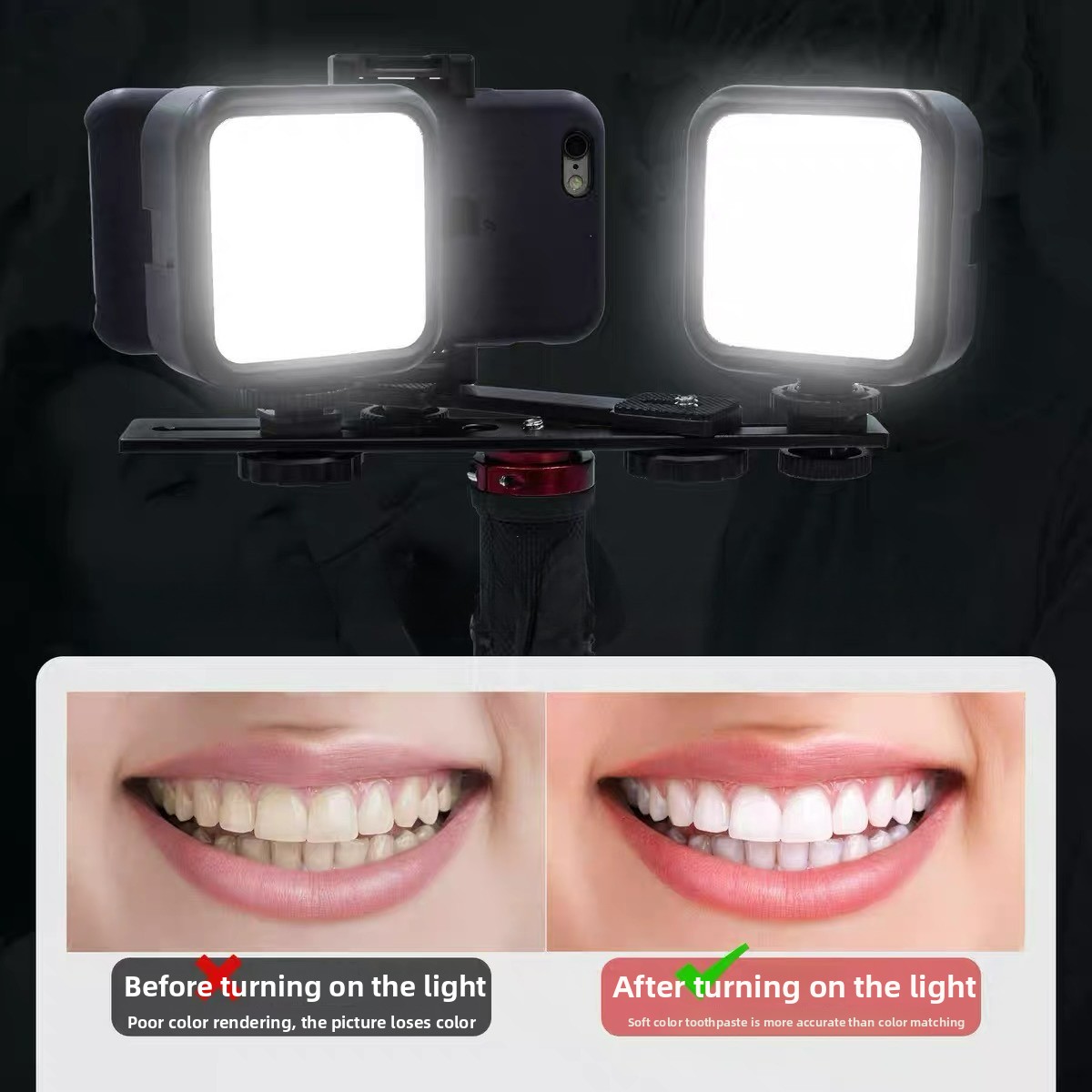 Photography Mobile Lighting - Lampu Fotografi Gigi dengan Bluetooth, Lampu