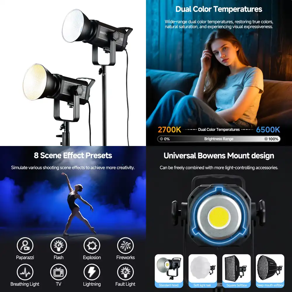 Photography Lighting Direction - Lampu Fotografi Daya Tinggi MiaoTu 300w