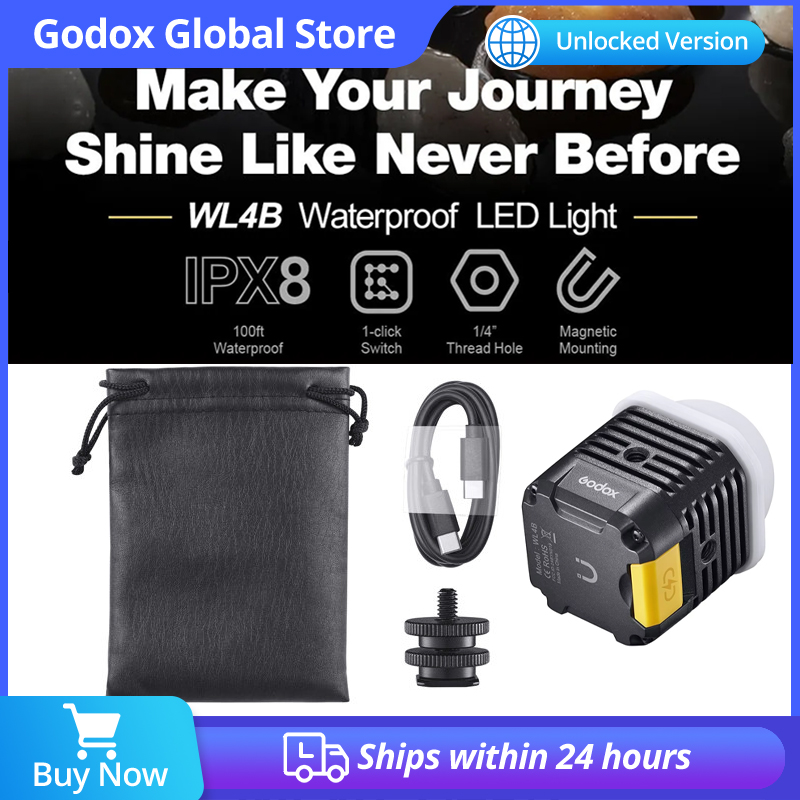 Photography Mobile Lighting - Godox WL4B 5600K Lampu LED Tahan