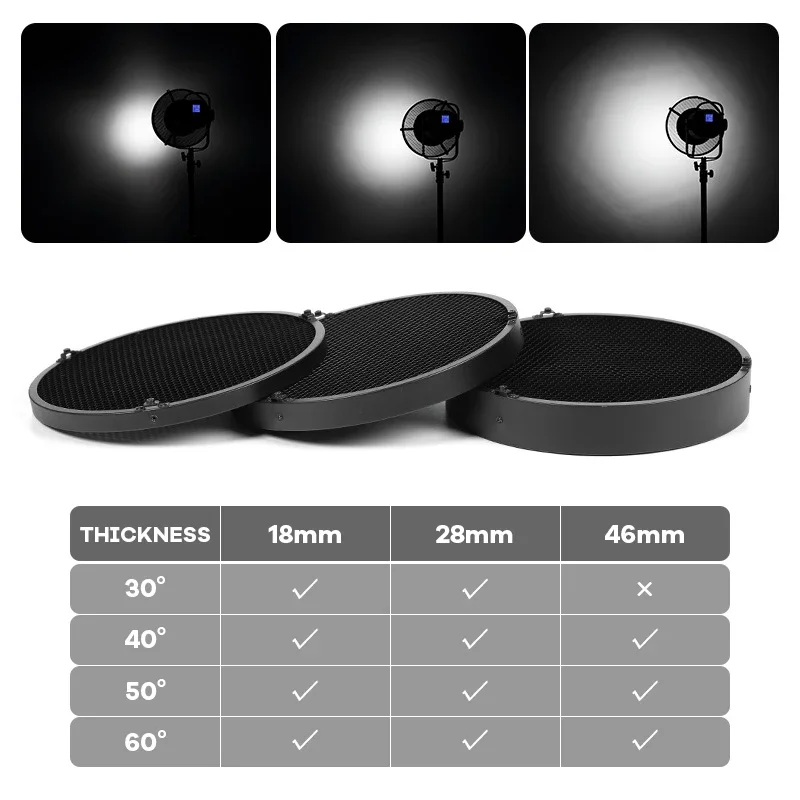 28cm 30 40 50 60 derajat kisi  - Honeycomb Grid Filter ulasan dan harga