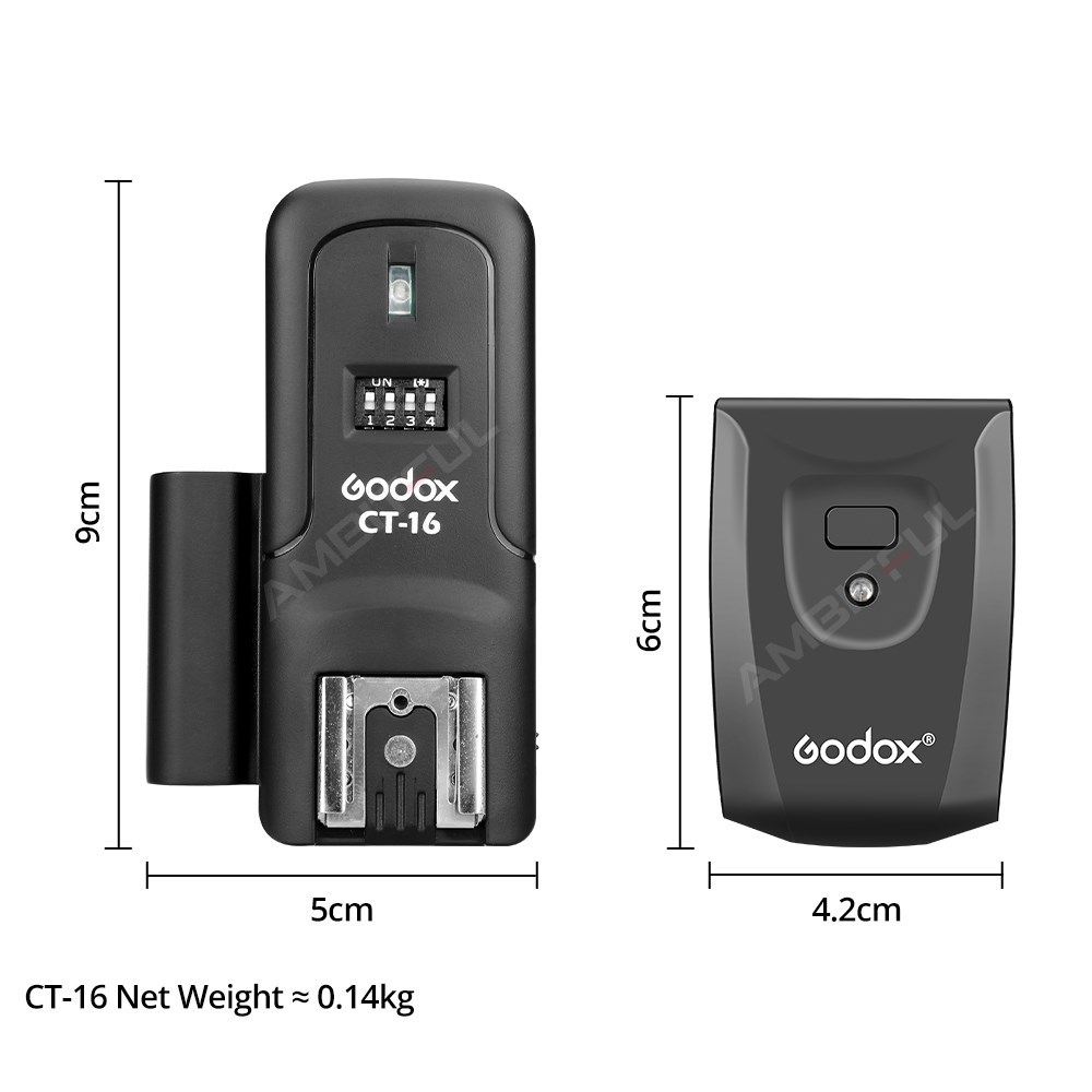 Godox CT-16 16 Saluran Pemanca - Trigger Receiver Set ulasan dan harga