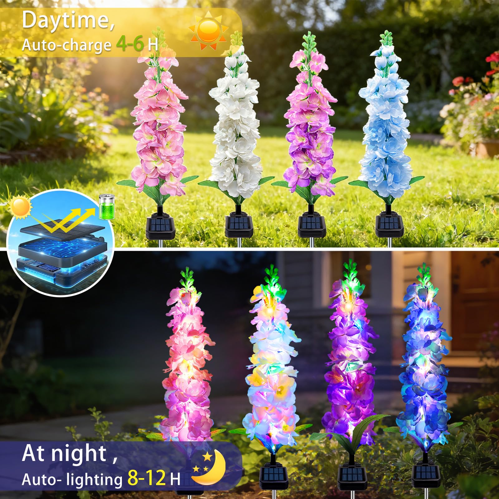 Lampu Taman Tenaga Surya, Lamp - Flower Photography Led Lighting Pack ulasan dan harga
