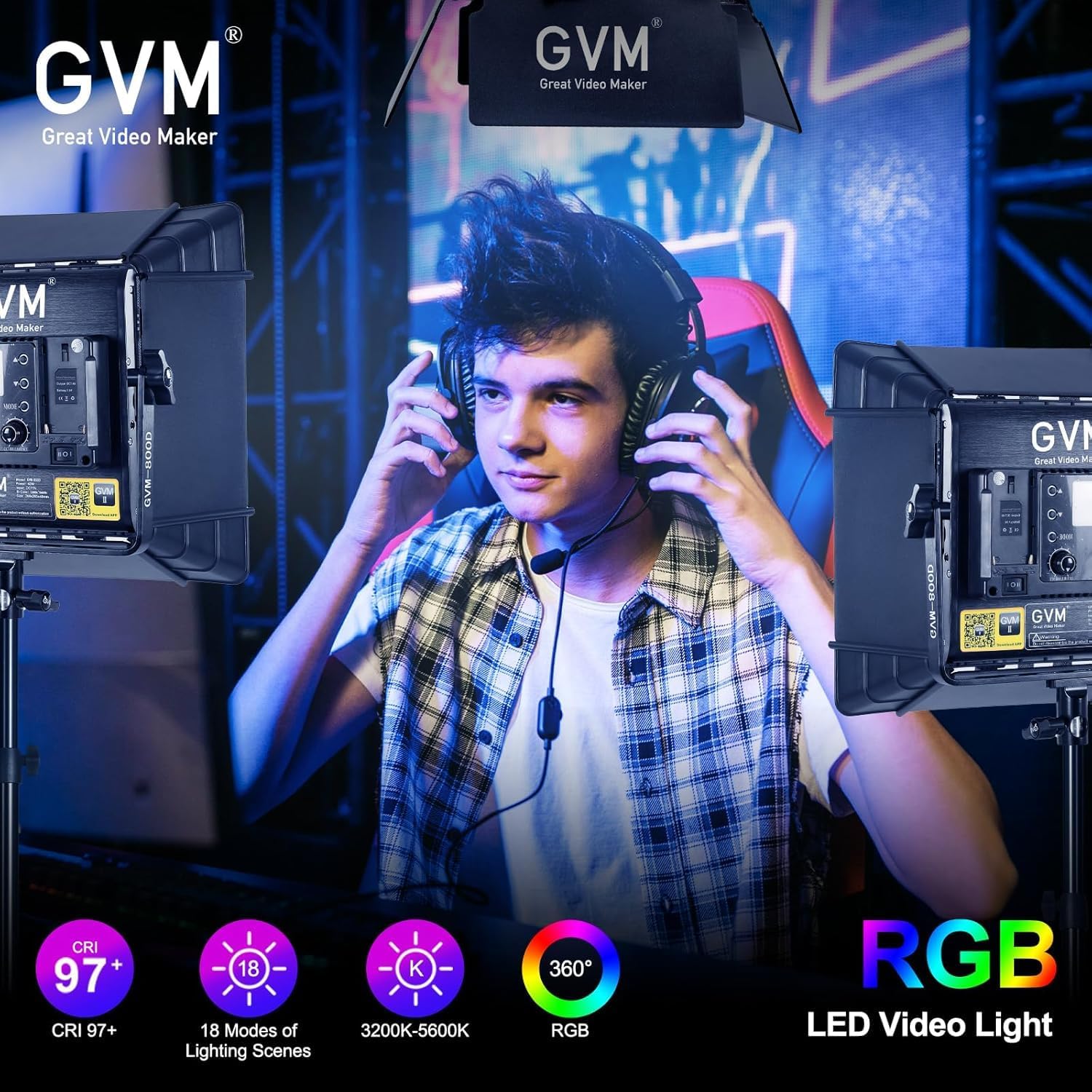 Kit Pencahayaan Video LED RGB, - Photography Led Lighting Kit ulasan dan harga